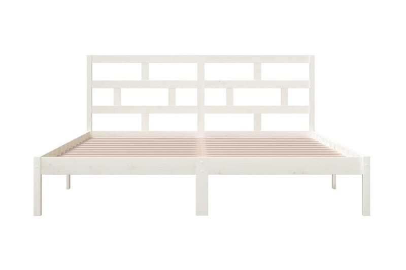 Sängram vit massivt trä 120x190 cm - Vit - Möbler - Säng - Sängram & sängstomme