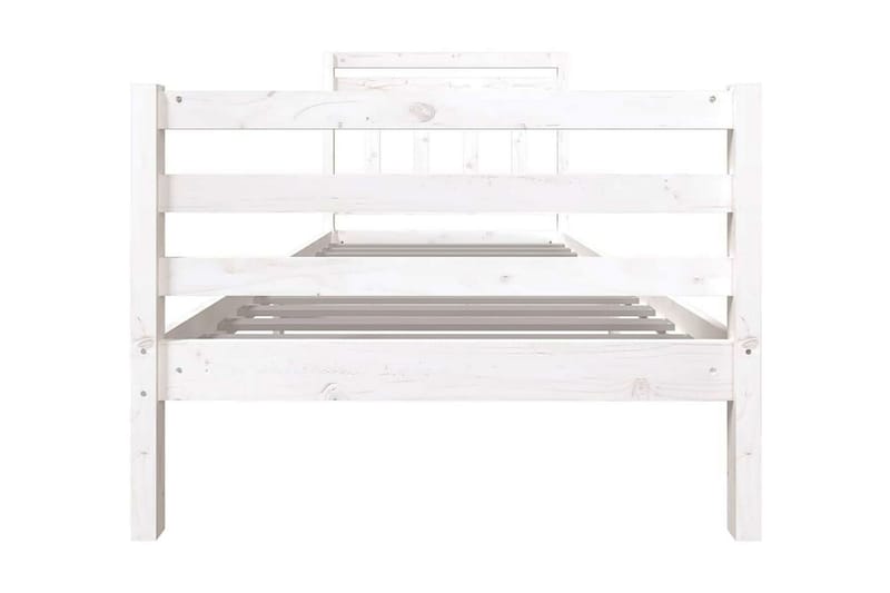Sängram vit massivt trä 90x190 cm 3FT - Vit - Möbler - Säng - Sängram & sängstomme