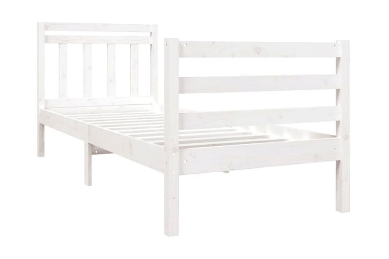 Sängram vit massivt trä 90x190 cm 3FT - Vit - Möbler - Säng - Sängram & sängstomme