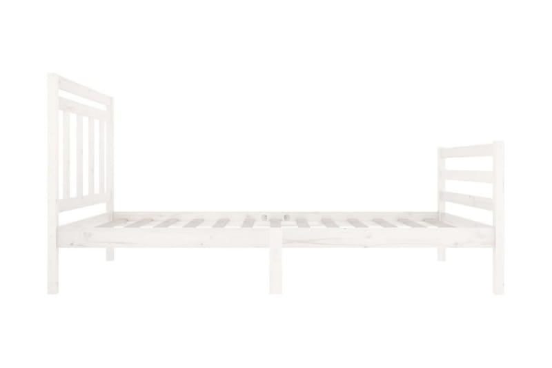 Sängram vit massivt trä 90x200 cm - Vit - Möbler - Säng - Sängram & sängstomme
