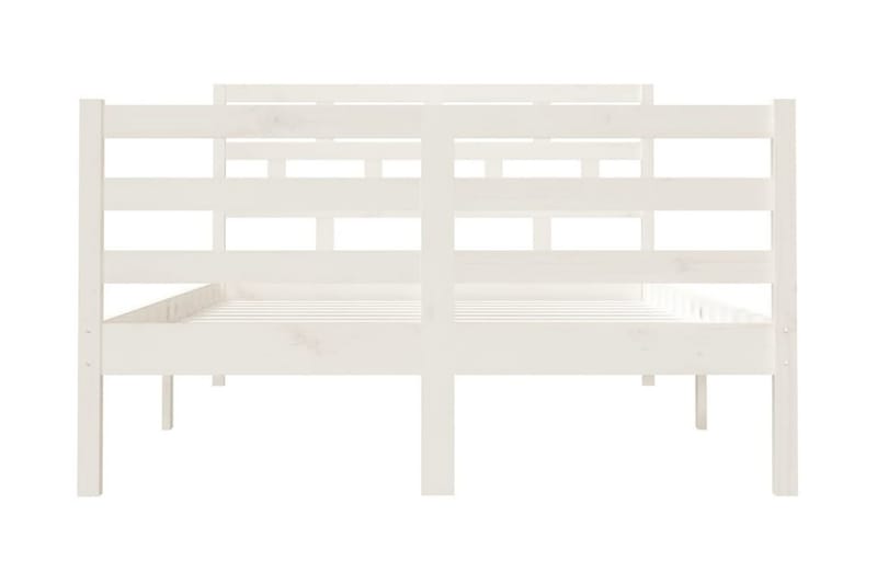 Sängram vit massivt trä furu 120x190 cm - Vit - Möbler - Säng - Sängram & sängstomme