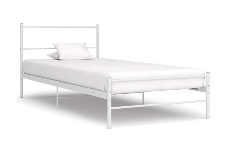 Sängram vit metall 100x200 cm - Vit - Möbler - Säng - Sängram & sängstomme
