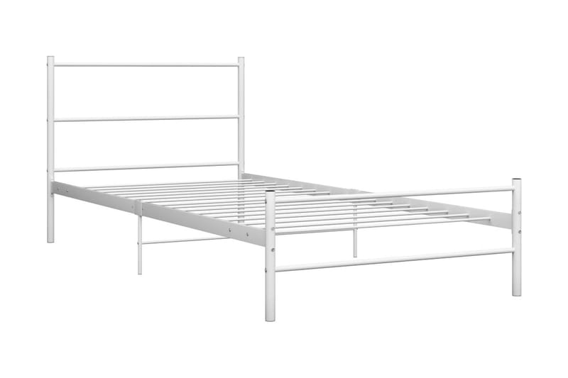 Sängram vit metall 100x200 cm - Vit - Möbler - Säng - Sängram & sängstomme