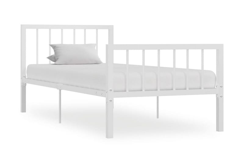 Sängram vit metall 100x200 cm - Vit - Möbler - Säng - Sängram & sängstomme