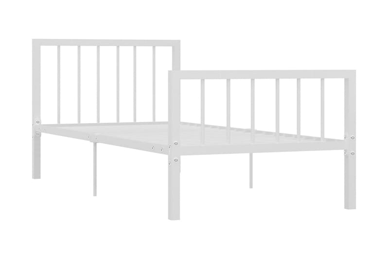 Sängram vit metall 100x200 cm - Vit - Möbler - Säng - Sängram & sängstomme
