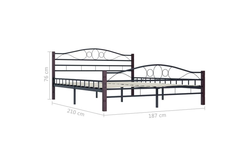 Sängram vit metall 120x200 cm - Vit - Möbler - Säng - Sängram & sängstomme