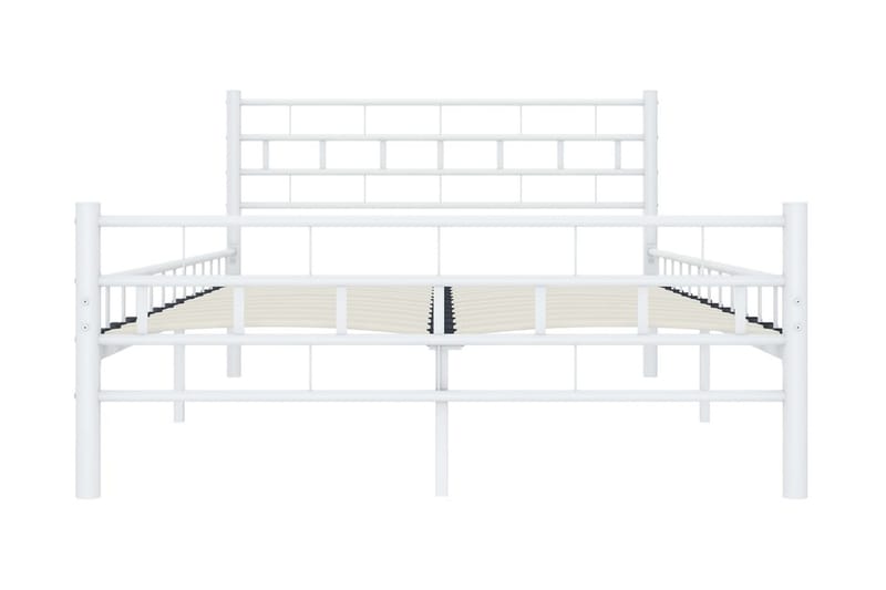 Sängram vit metall 120x200 cm - Vit - Sängram & sängstomme