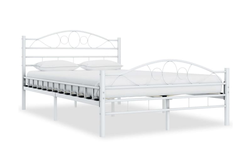 Sängram vit metall 120x200 cm - Vit - Möbler - Säng - Sängram & sängstomme