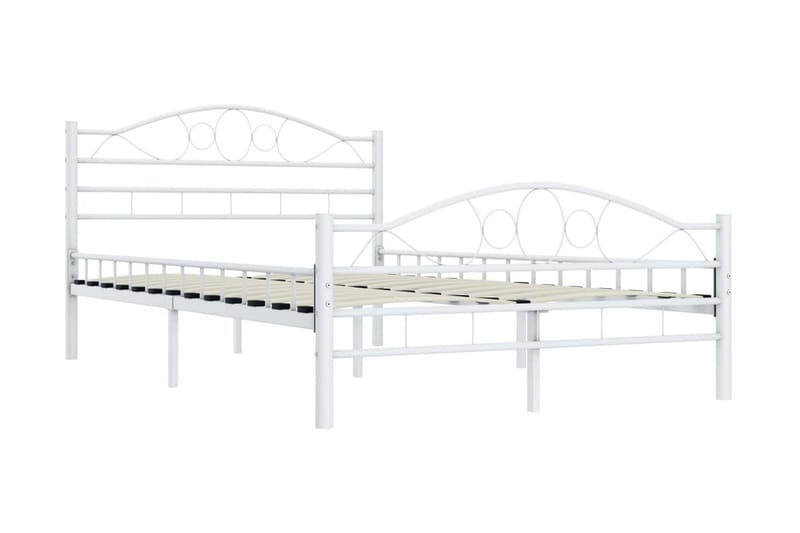 Sängram vit metall 120x200 cm - Vit - Möbler - Säng - Sängram & sängstomme