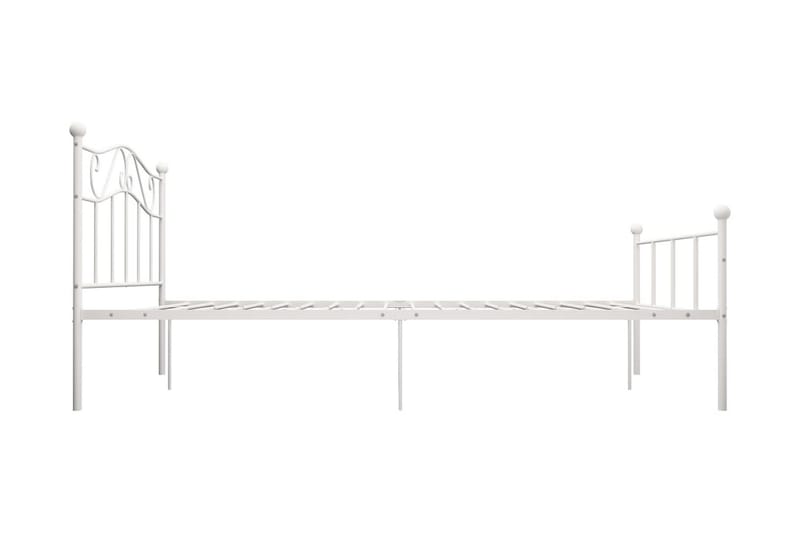 Sängram vit metall 120x200 cm - Vit - Sängram & sängstomme