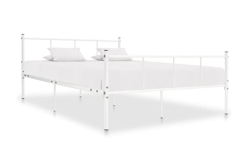 Sängram vit metall 120x200 cm - Vit - Möbler - Säng - Sängram & sängstomme