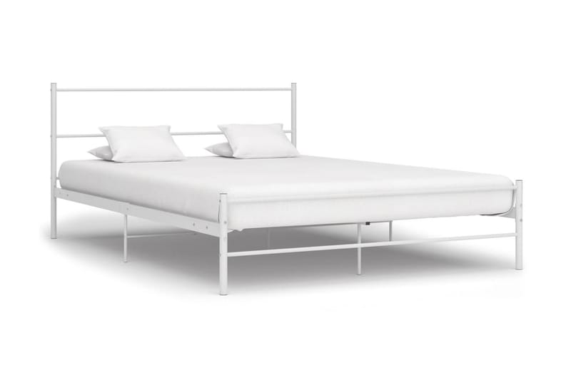 Sängram vit metall 140x200 cm - Vit - Möbler - Säng - Sängram & sängstomme