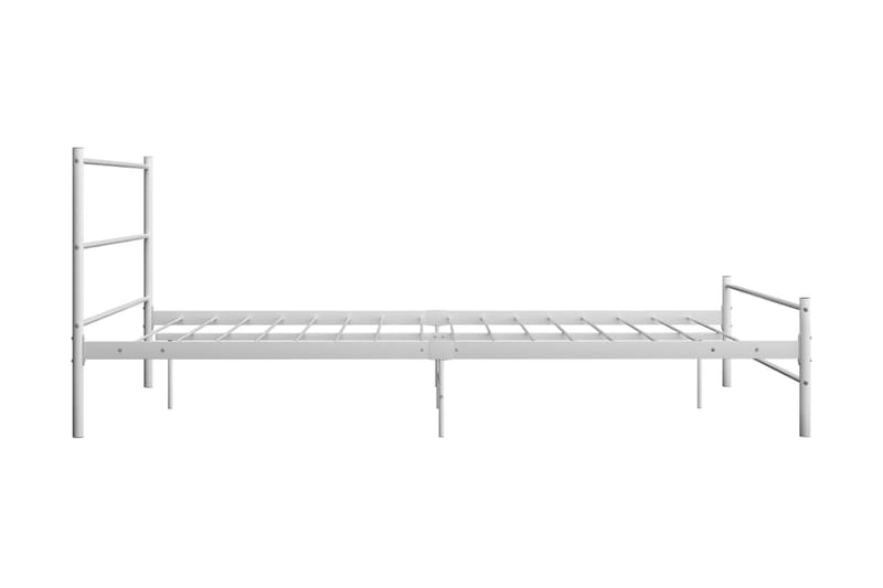 Sängram vit metall 140x200 cm - Vit - Sängram & sängstomme