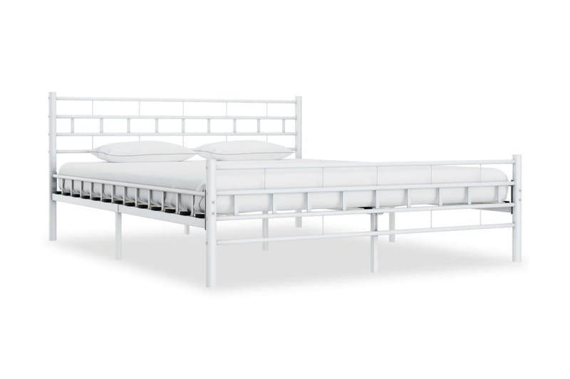 Sängram vit metall 140x200 cm - Vit - Möbler - Säng - Sängram & sängstomme