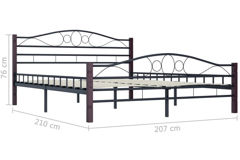 Sängram vit metall 140x200 cm - Vit - Möbler - Säng - Sängram & sängstomme