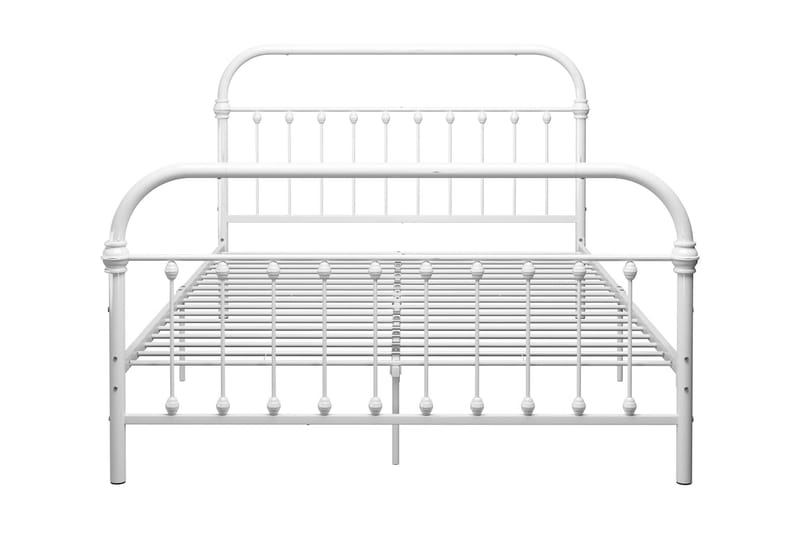 Sängram vit metall 140x200 cm - Vit - Möbler - Säng - Sängram & sängstomme