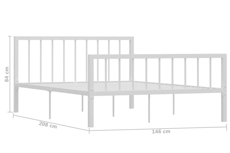 Sängram vit metall 140x200 cm - Vit - Möbler - Säng - S�ängram & sängstomme