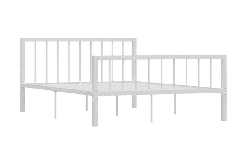 Sängram vit metall 140x200 cm - Vit - Möbler - Säng - Sängram & sängstomme