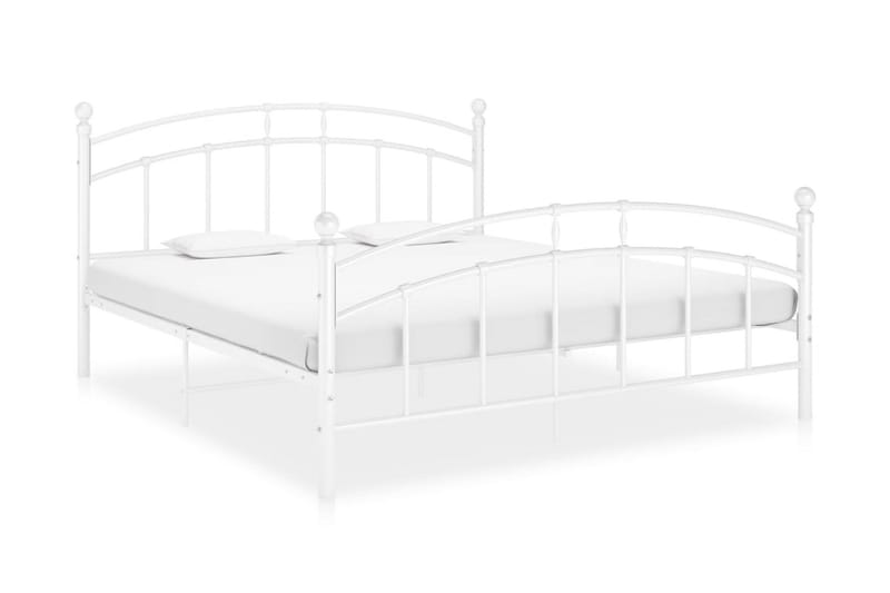 Sängram vit metall 140x200 cm - Vit - Möbler - Säng - Sängram & sängstomme