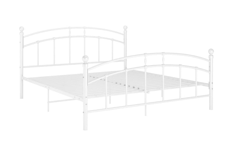Sängram vit metall 140x200 cm - Vit - Möbler - Säng - Sängram & sängstomme
