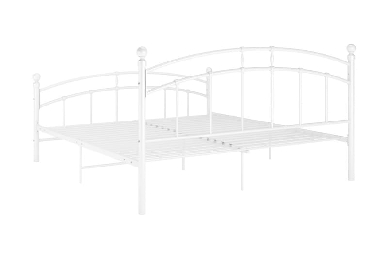 Sängram vit metall 140x200 cm - Vit - Möbler - Säng - Sängram & sängstomme