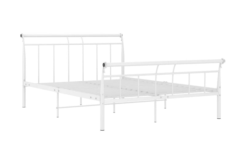 Sängram vit metall 140x200 cm - Vit - Möbler - Säng - Sängram & sängstomme