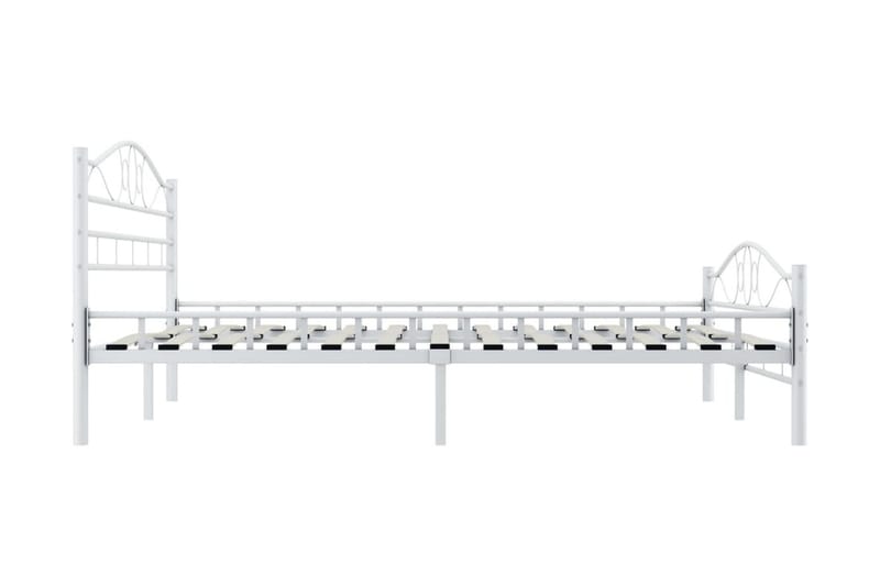 Sängram vit metall 160x200 cm - Vit - Möbler - Säng - Sängram & sängstomme