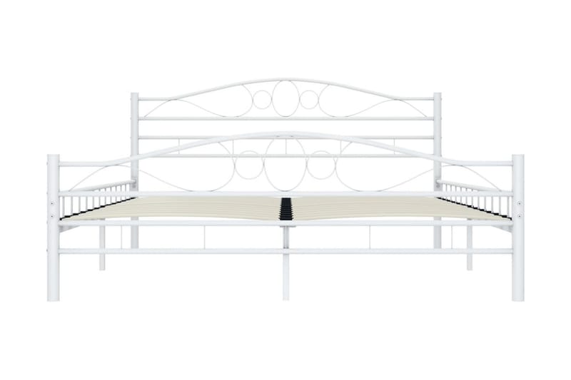 Sängram vit metall 160x200 cm - Vit - Möbler - Säng - Sängram & sängstomme