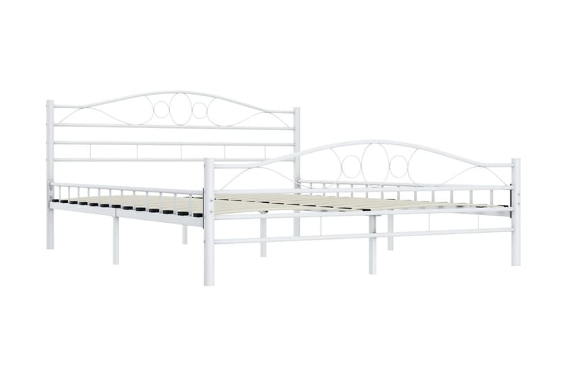 Sängram vit metall 160x200 cm - Vit - Möbler - Säng - Sängram & sängstomme