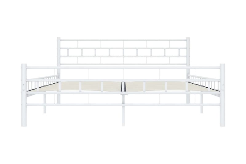 Sängram vit metall 160x200 cm - Vit - Möbler - Säng - Sängram & sängstomme