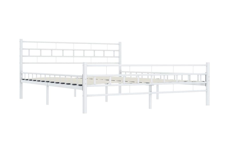 Sängram vit metall 160x200 cm - Vit - Möbler - Säng - Sängram & sängstomme