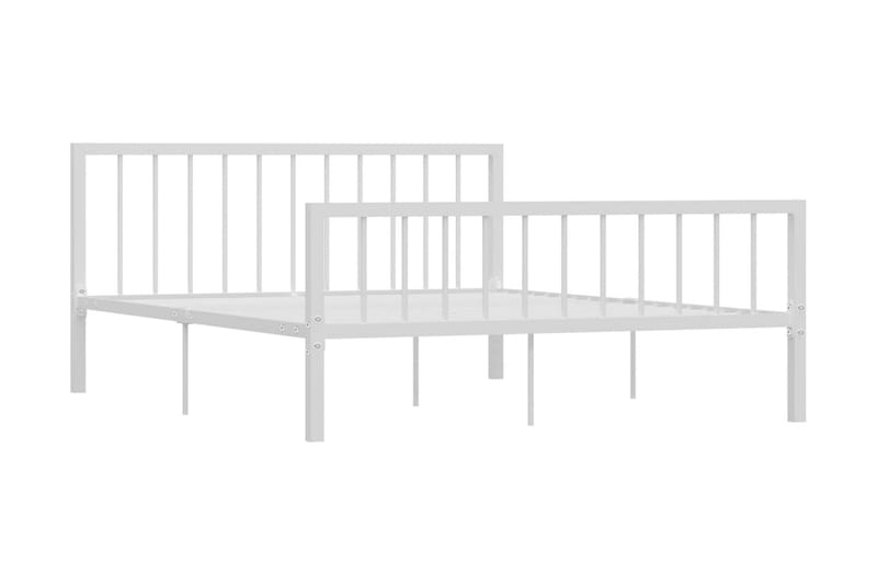 Sängram vit metall 160x200 cm - Vit - Möbler - Säng - Sängram & sängstomme