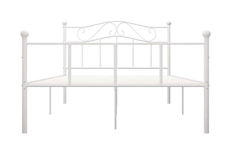 Sängram vit metall 160x200 cm - Vit - Möbler - Säng - Sängram & sängstomme