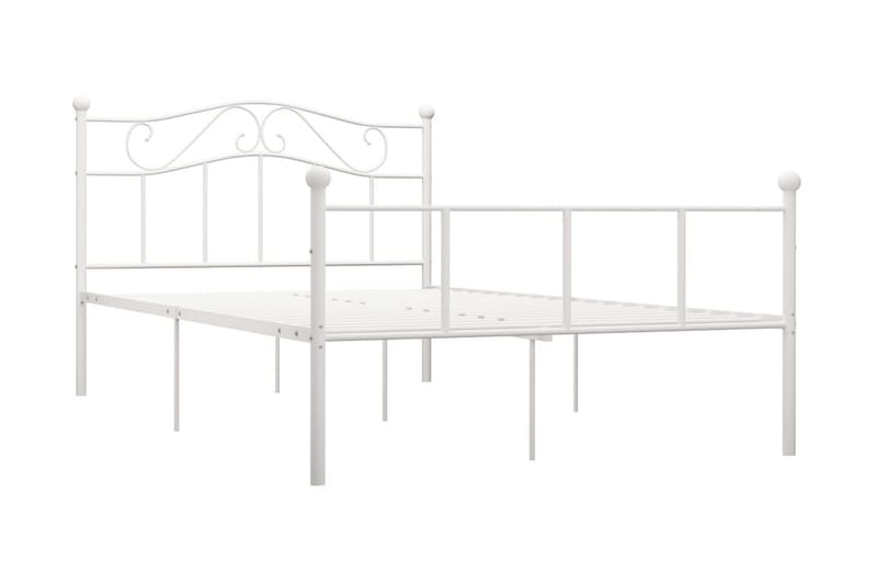 Sängram vit metall 160x200 cm - Vit - Möbler - Säng - Sängram & sängstomme
