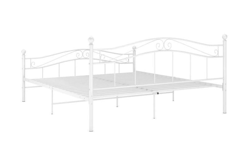 Sängram vit metall 160x200 cm - Vit - Möbler - Säng - Sängram & sängstomme