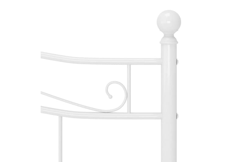 Sängram vit metall 160x200 cm - Vit - Möbler - Säng - Sängram & sängstomme