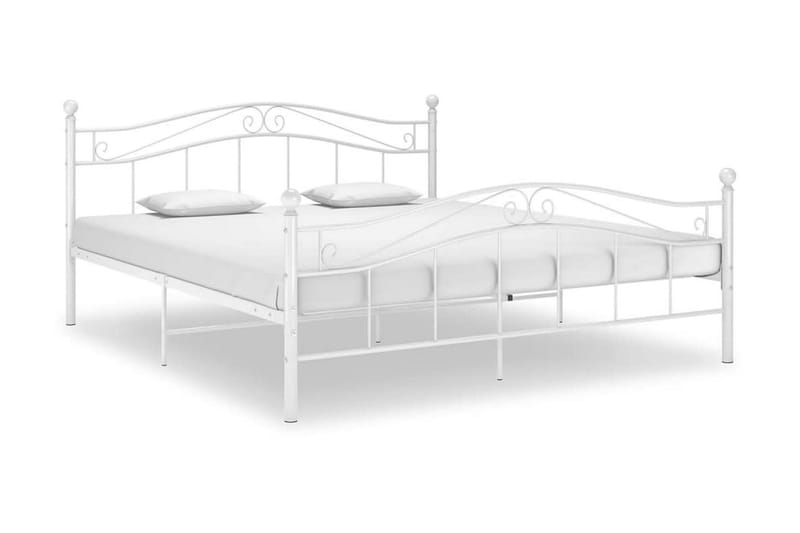 Sängram vit metall 160x200 cm - Vit - Möbler - Säng - Sängram & sängstomme