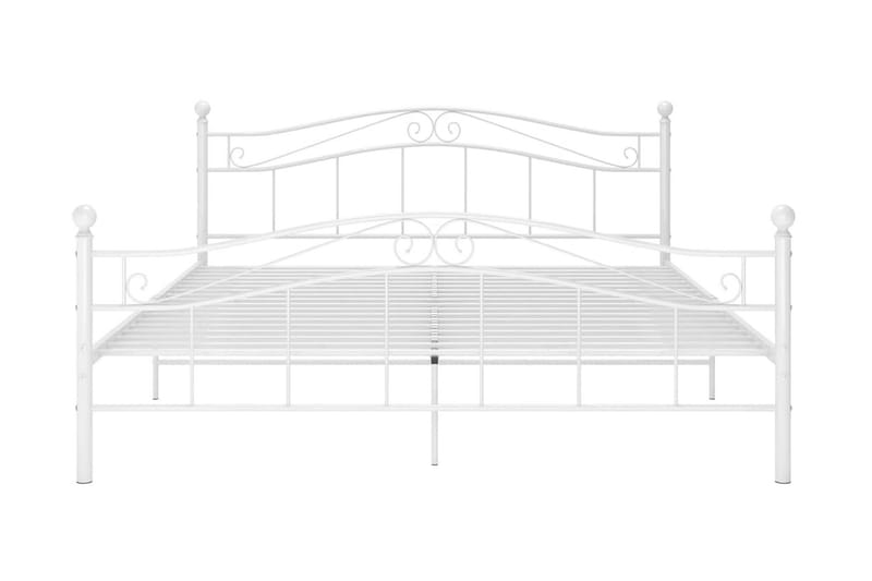 Sängram vit metall 160x200 cm - Vit - Möbler - Säng - Sängram & sängstomme