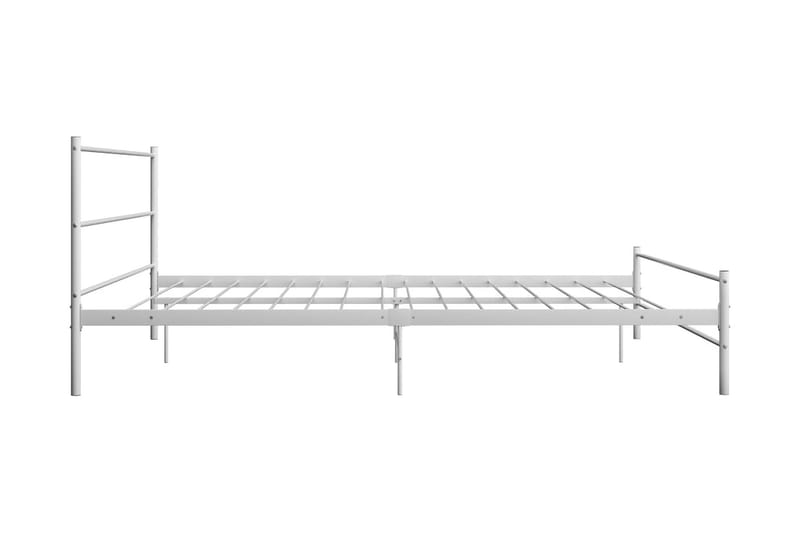 Sängram vit metall 180x200 cm - Vit - Sängram & sängstomme