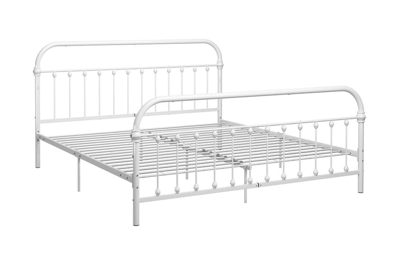 Sängram vit metall 180x200 cm - Vit - Möbler - Säng - Sängram & sängstomme