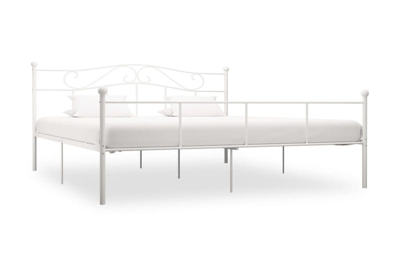 Sängram vit metall 180x200 cm - Vit - Möbler - Säng - Sängram & sängstomme