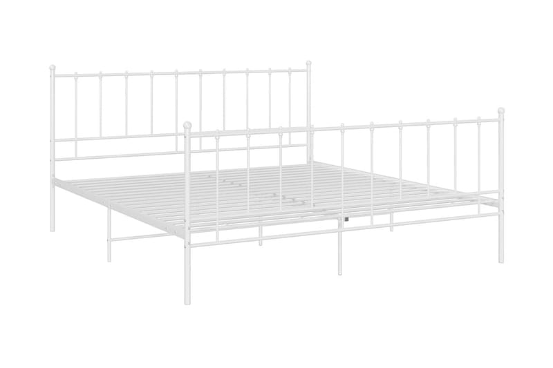 Sängram vit metall 180x200 cm - Vit - Möbler - Säng - Sängram & sängstomme