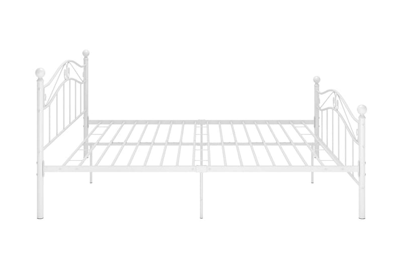 Sängram vit metall 200x200 cm - Vit - Möbler - Säng - Sängram & sängstomme
