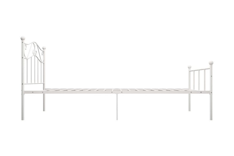 Sängram vit metall 90x200 cm - Vit - Sängram & sängstomme