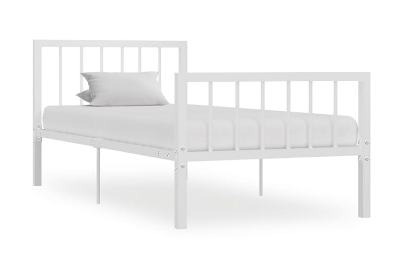 Sängram vit metall 90x200 cm - Vit - Möbler - Säng - Sängram & sängstomme