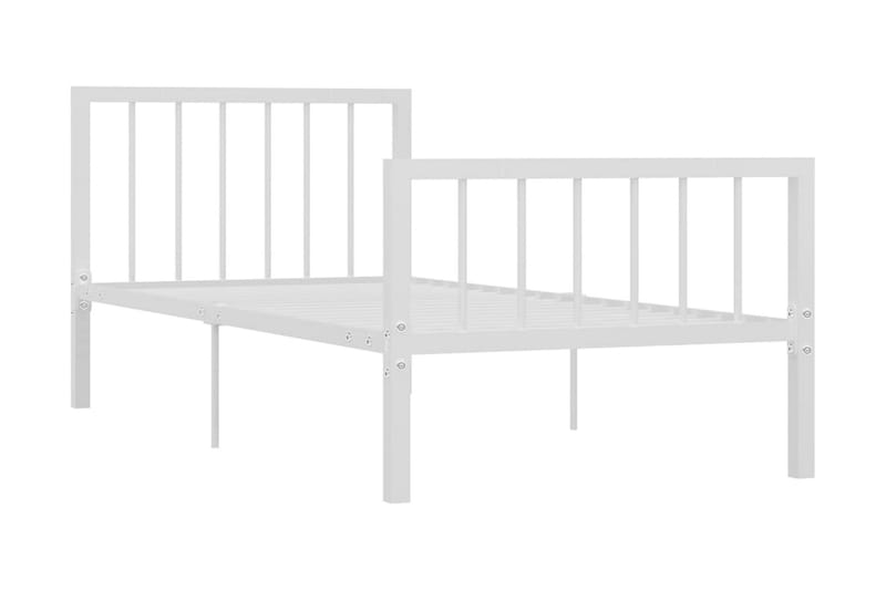 Sängram vit metall 90x200 cm - Vit - Möbler - Säng - Sängram & sängstomme