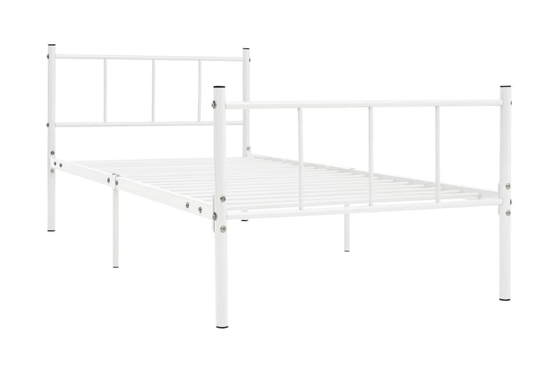 Sängram vit metall 90x200 cm - Vit - Möbler - Säng - Sängram & sängstomme