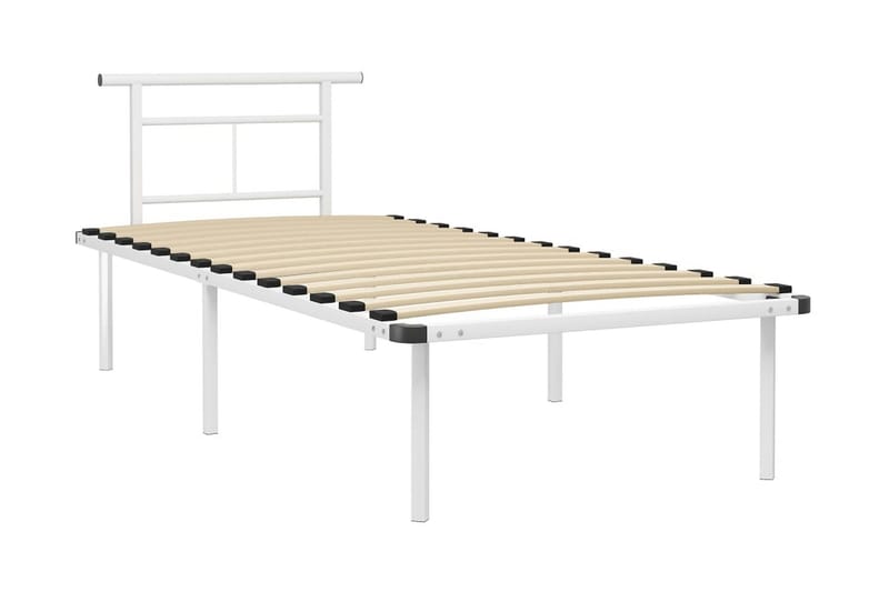Sängram vit metall 90x200 cm - Vit - Möbler - Säng - Sängram & sängstomme