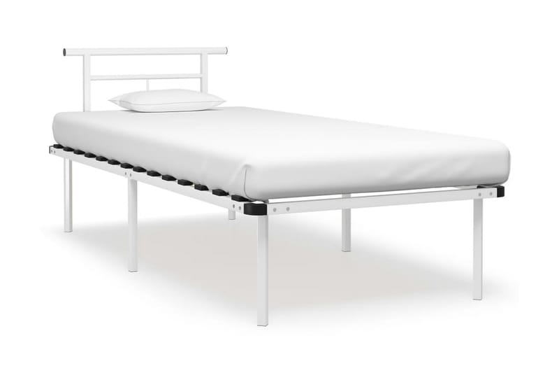 Sängram vit metall 90x200 cm - Vit - Möbler - Säng - Sängram & sängstomme