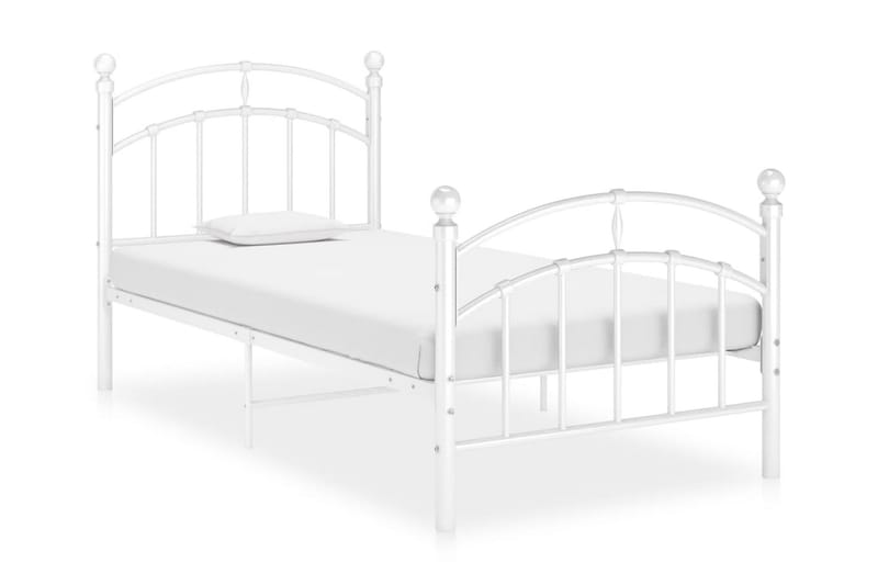 Sängram vit metall 90x200 cm - Vit - Möbler - Säng - Sängram & sängstomme